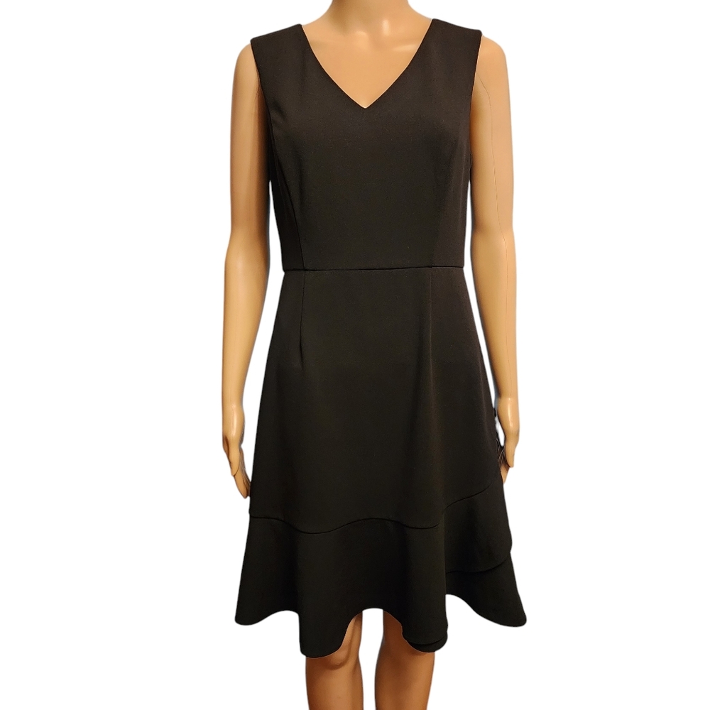 Roz & Ali Sleeveless Black Knee Length Dress 6